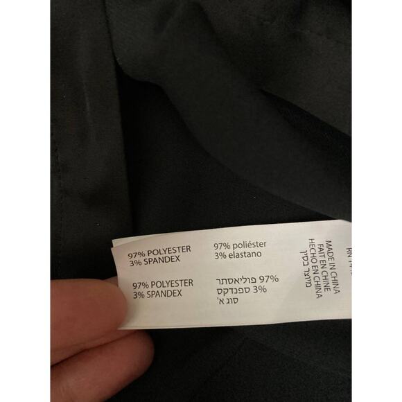 Black Tape Dress Tunic Shirt Black Button Front Long Sleeve Extra Large XL 16 - Picture 12 of 15